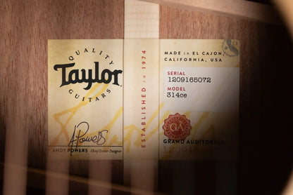 Taylor 314ce Grand Auditorium Acoustic/Electric Guitar with Hardshell Case