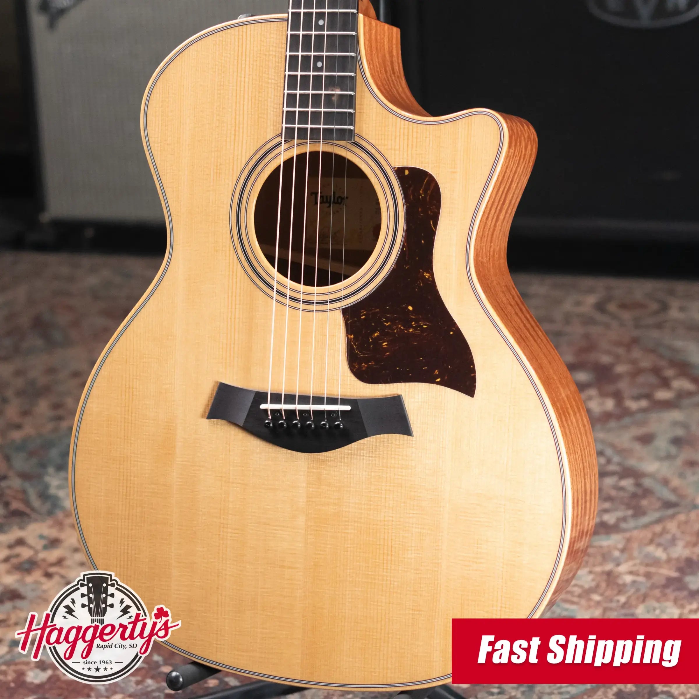 Taylor 314ce Studio Grand Auditorium Acoustic/Electric Guitar - Natural with Structured Gig Bag