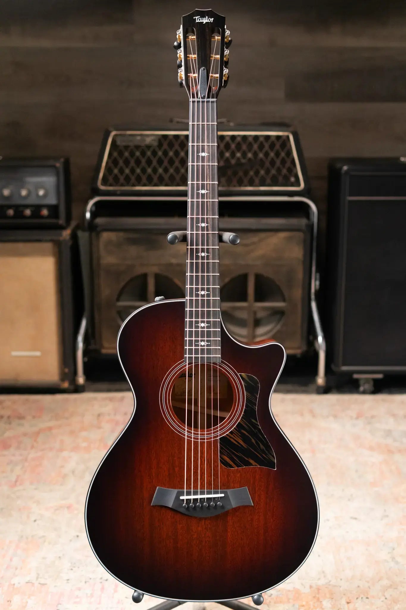 Taylor 322ce 12-Fret Grand Concert Acoustic/Electric Guitar - Shaded Edge Burst with Hardshell Case