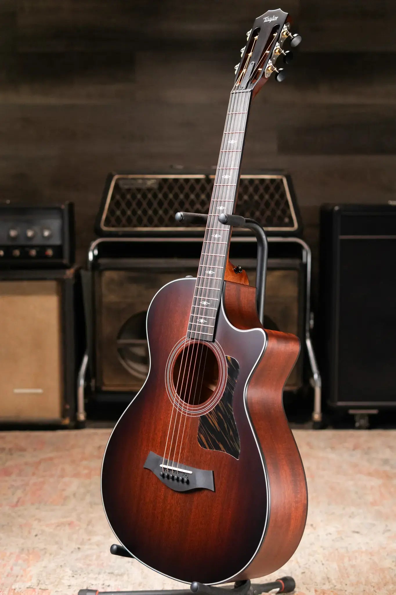 Taylor 322ce 12-Fret Grand Concert Acoustic/Electric Guitar - Shaded Edge Burst with Hardshell Case