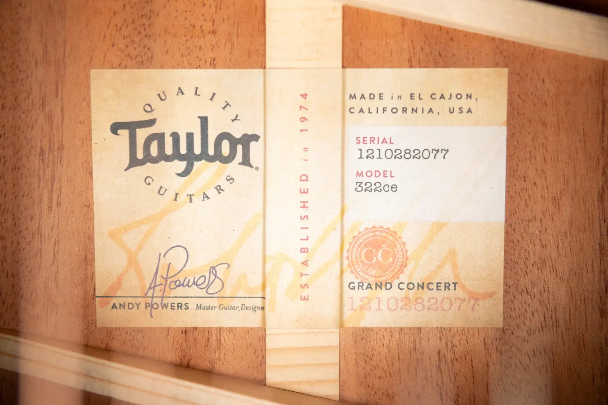Taylor 322ce Grand Concert Acoustic-Electric Guitar, Shaded Edge Burst with Hardshell Case - Used