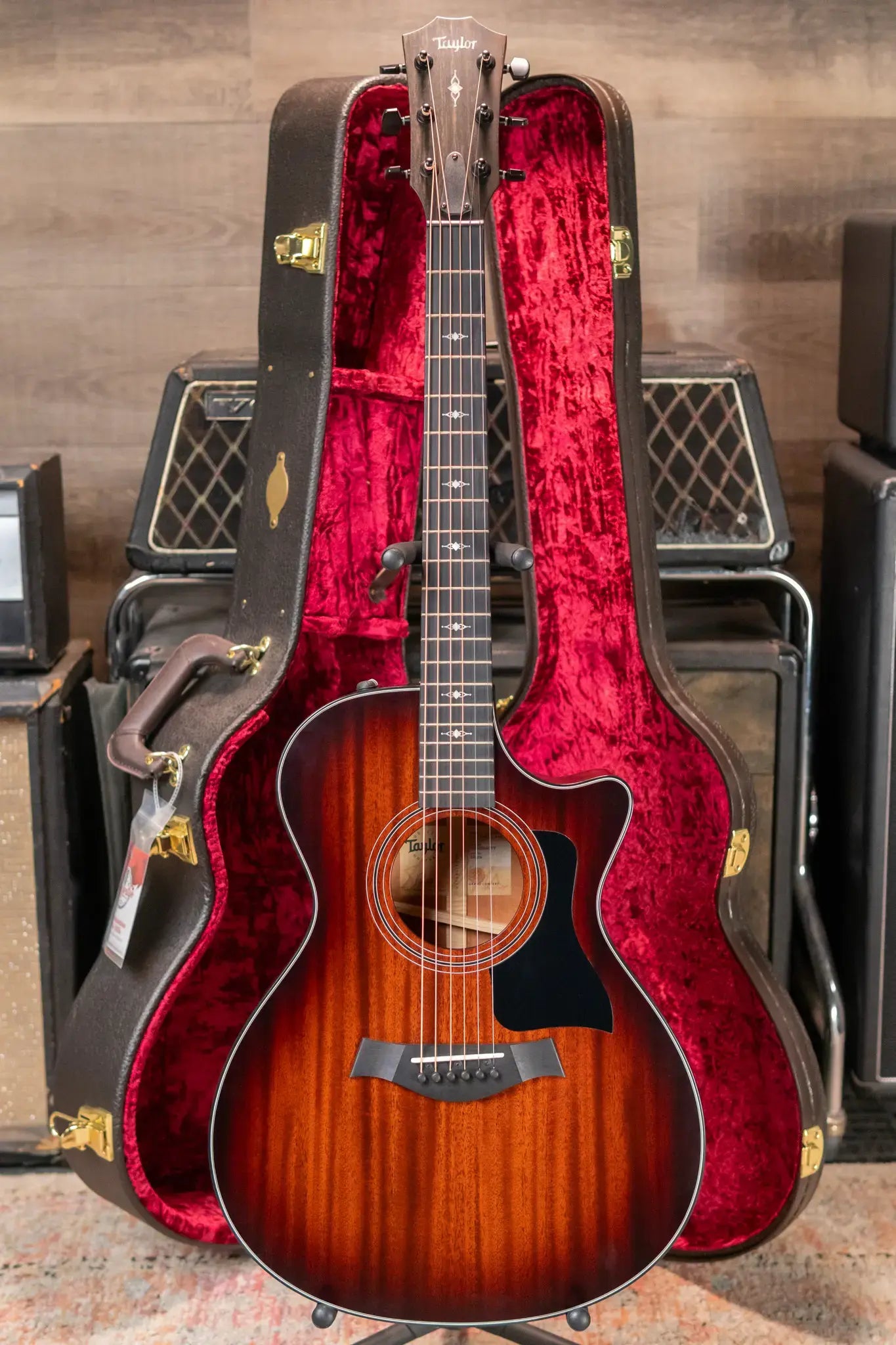 Taylor 322ce Grand Concert Acoustic-Electric Guitar, Shaded Edge Burst with Hardshell Case - Used