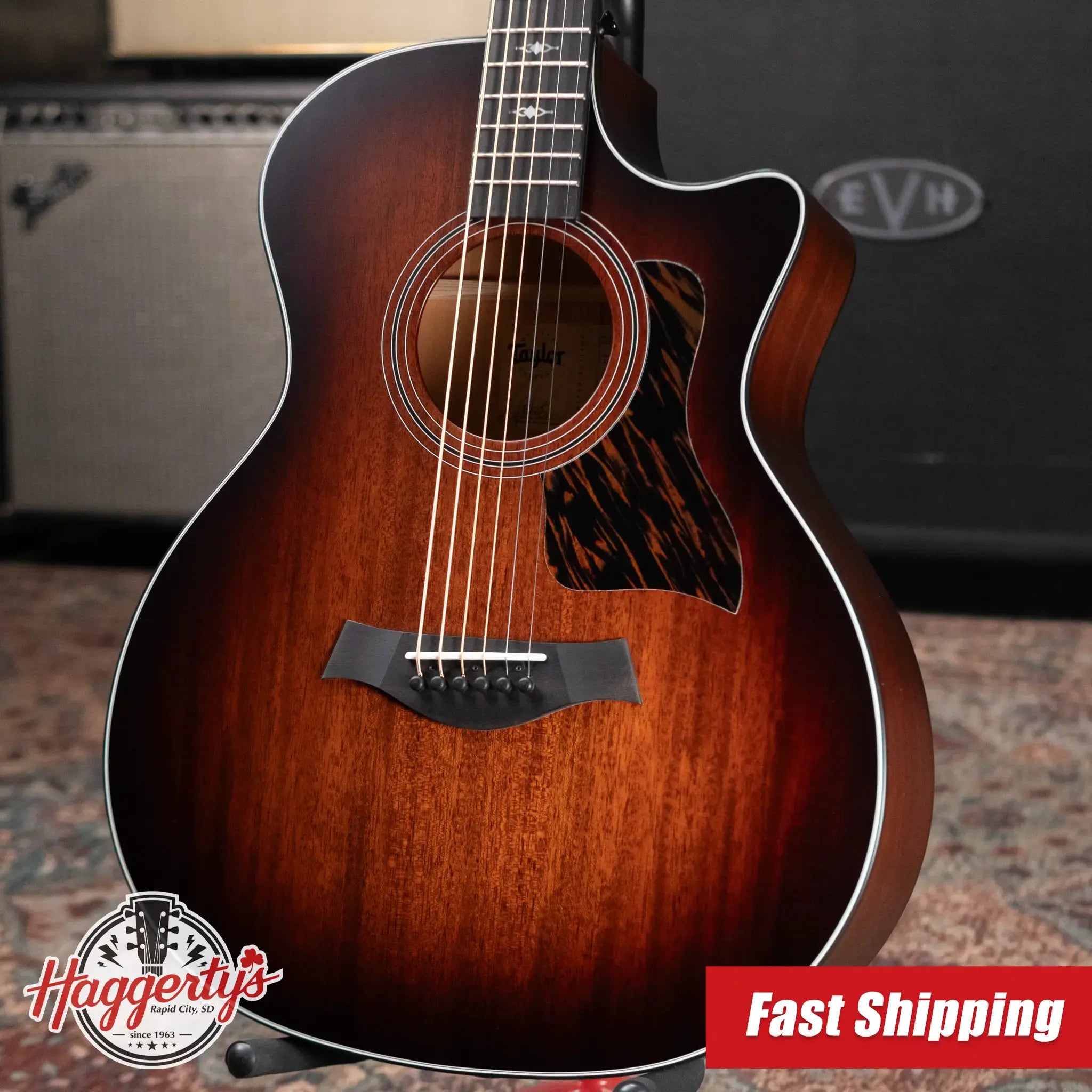 Taylor 324ce Baritone-6 LTD Grand Auditorium Acoustic/Electric Guitar with Hardshell Case