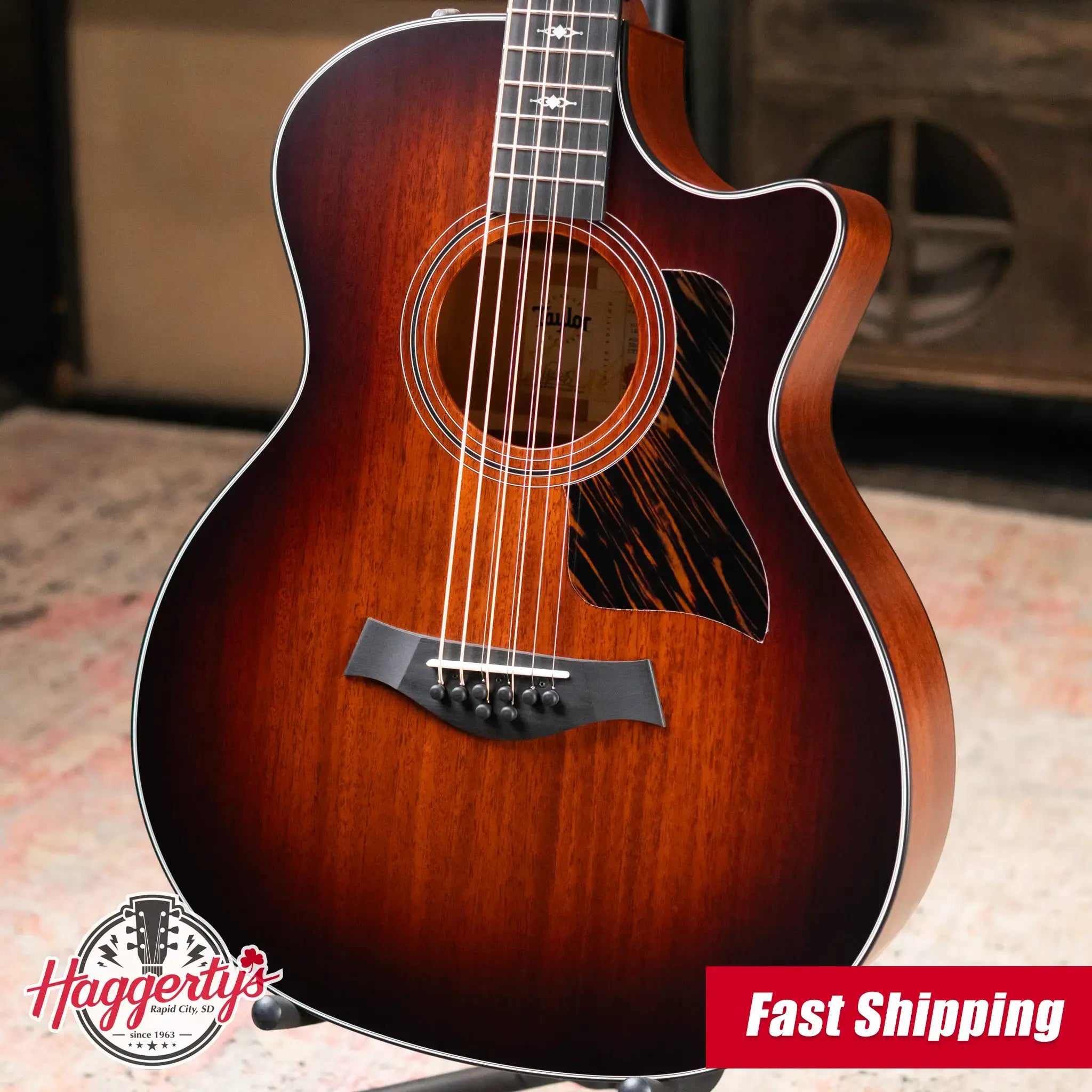 Taylor 324ce Baritone-8 LTD Grand Auditorium Acoustic/Electric Guitar with Hardshell Case