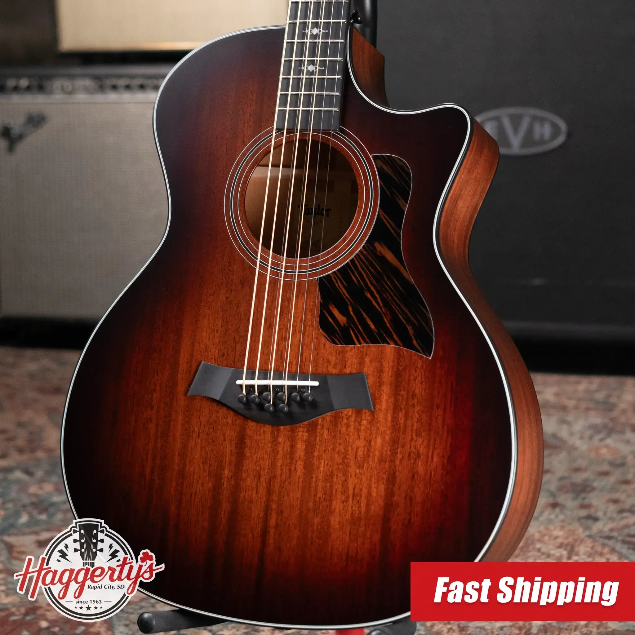 Taylor 324ce Baritone-8 LTD Grand Auditorium Acoustic/Electric Guitar with Hardshell Case - Demo