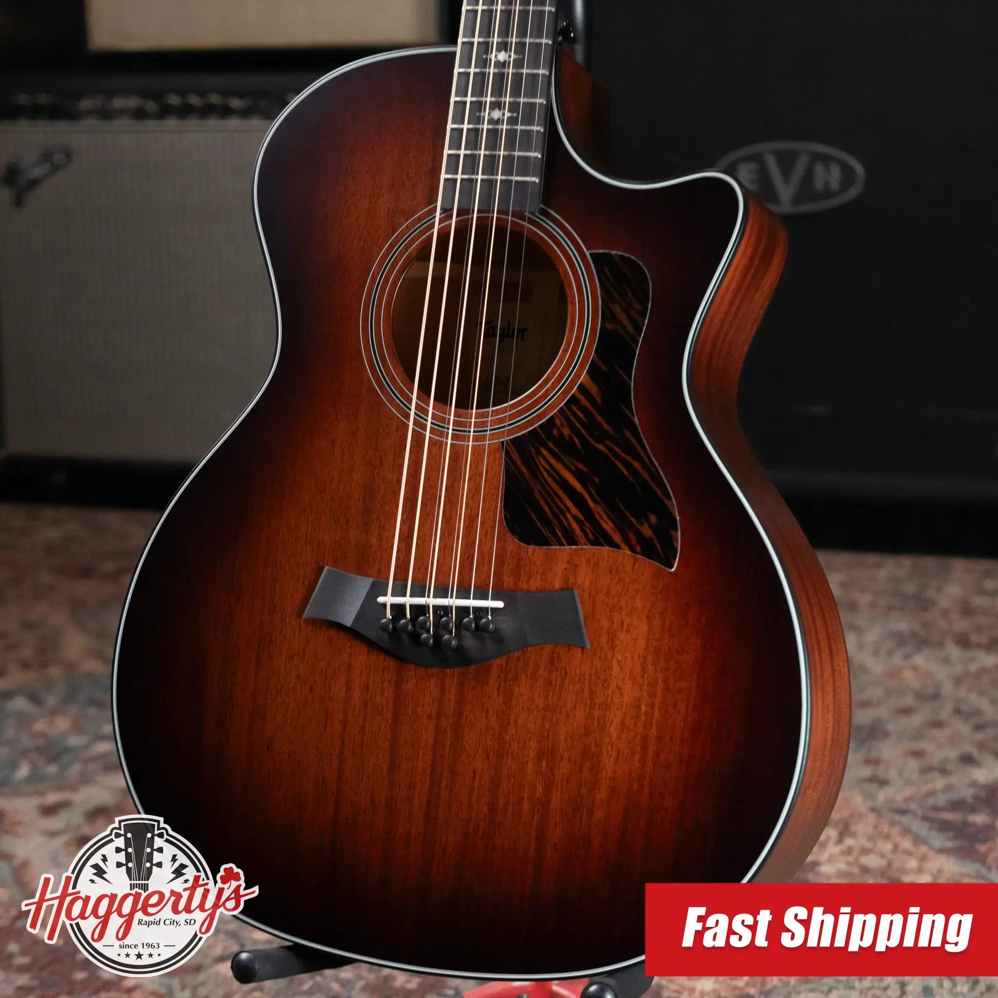 Taylor 324ce Baritone-8 LTD Grand Auditorium Acoustic/Electric Guitar with Hardshell Case