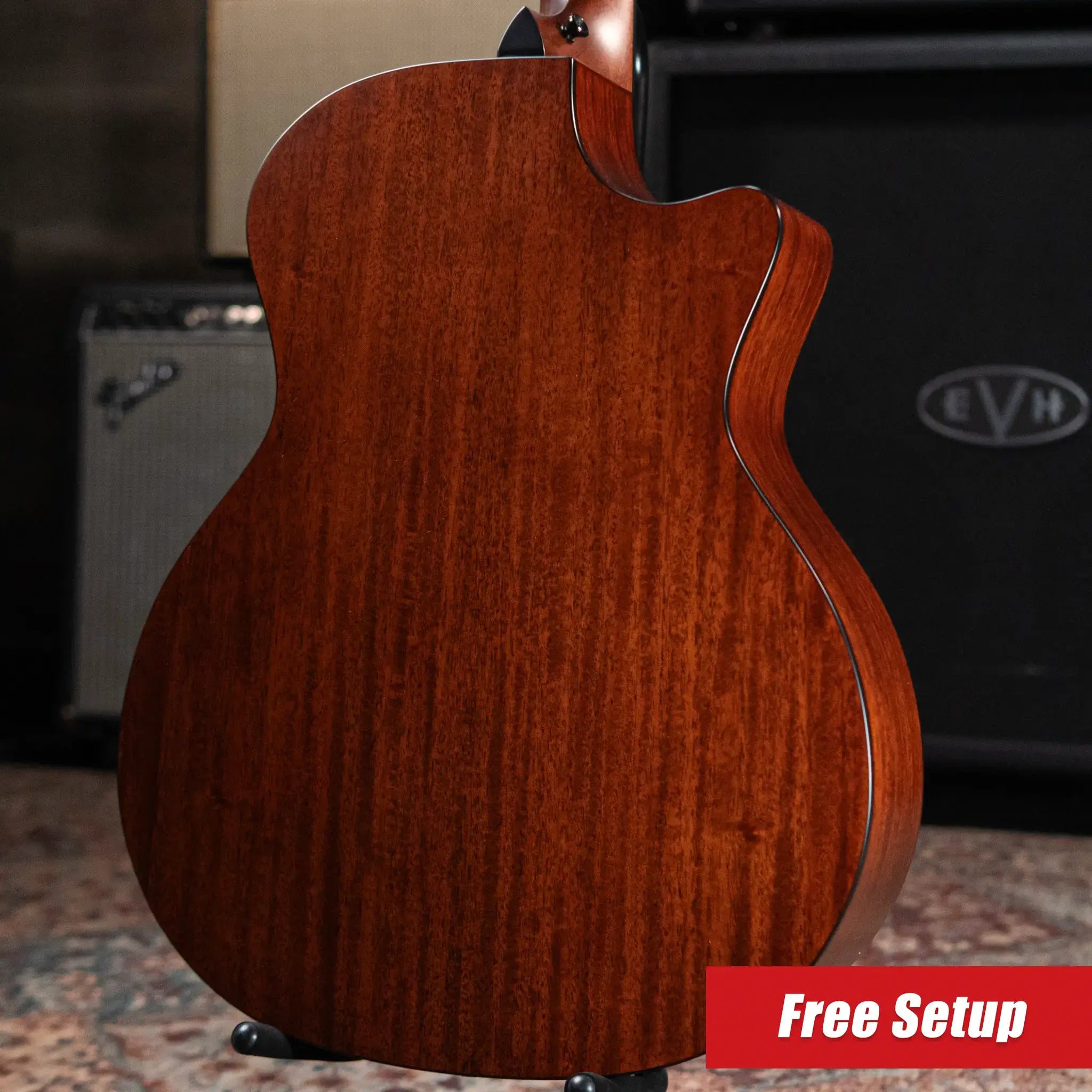 Taylor 324ce Left-Handed Grand Auditorium Acoustic/Electric Guitar - Shaded Edge Burst with Hardshell Case