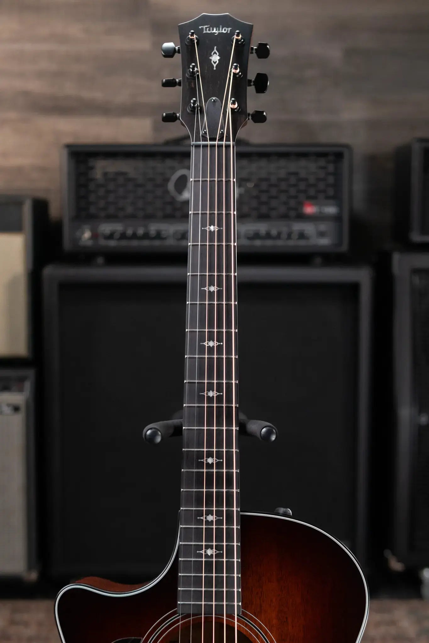 Taylor 324ce Left-Handed Grand Auditorium Acoustic/Electric Guitar - Shaded Edge Burst with Hardshell Case