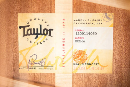 Taylor 352ce 12-String Grand Concert Acoustic/Electric Guitar with Hardshell Case