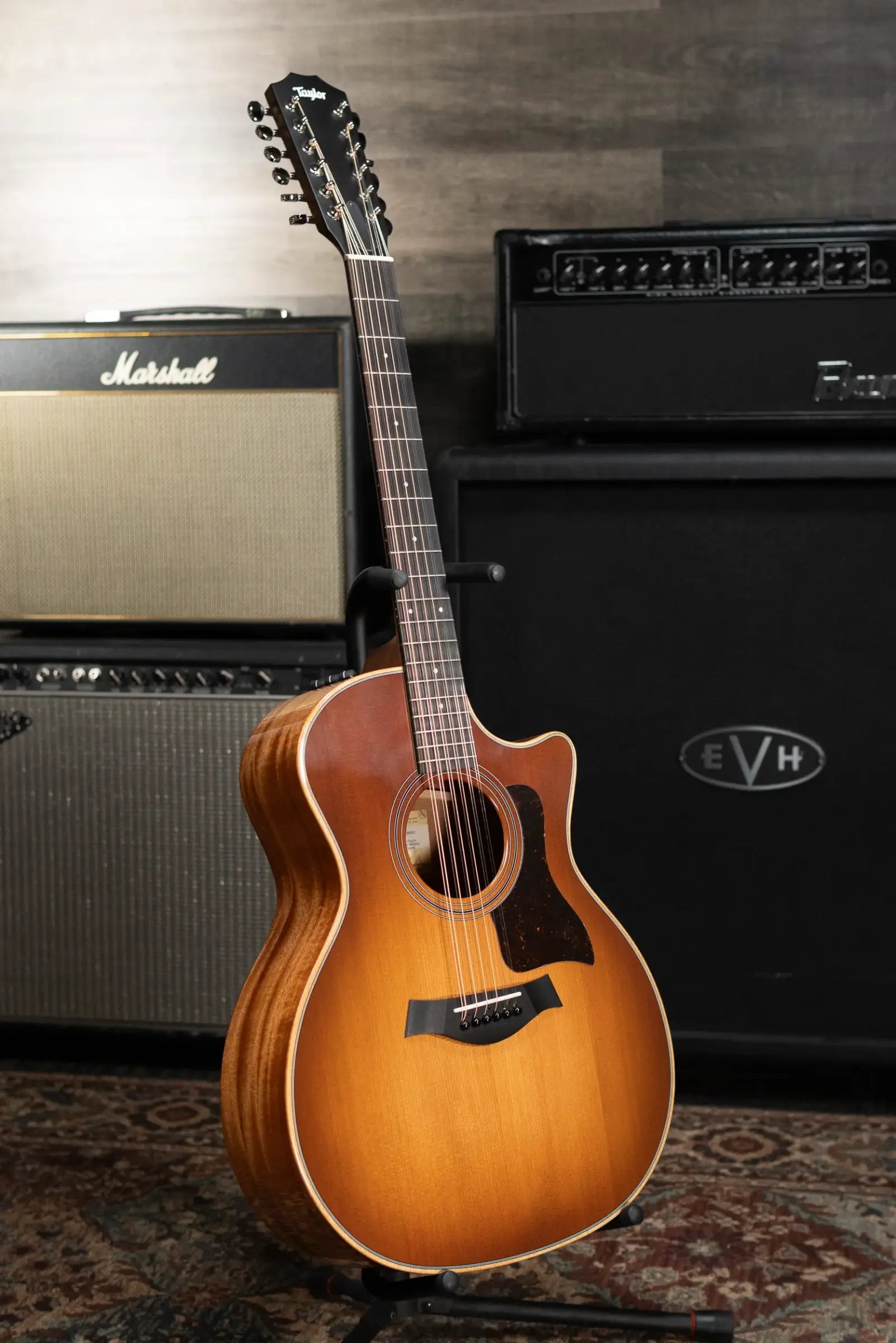 Taylor 354ce Studio Special Edition 12-String Grand Auditorium Acoustic/Electric Guitar - Honeyburst with Structured Gig Bag