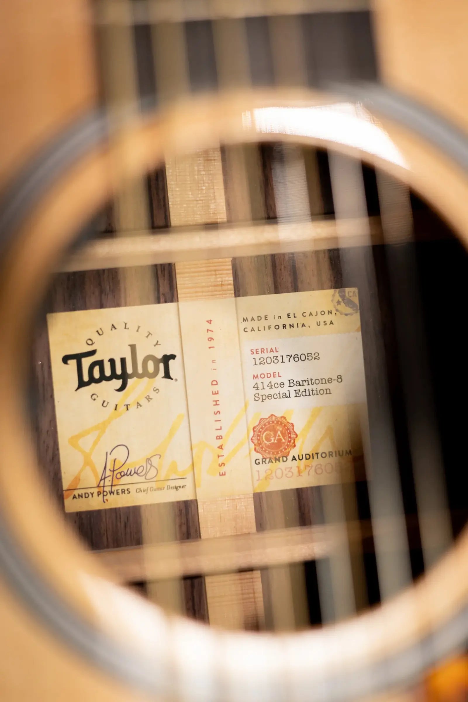 Taylor 414ce Baritone-8 Special Edition Grand Auditorium Acoustic/Electric Guitar with Hardshell Case