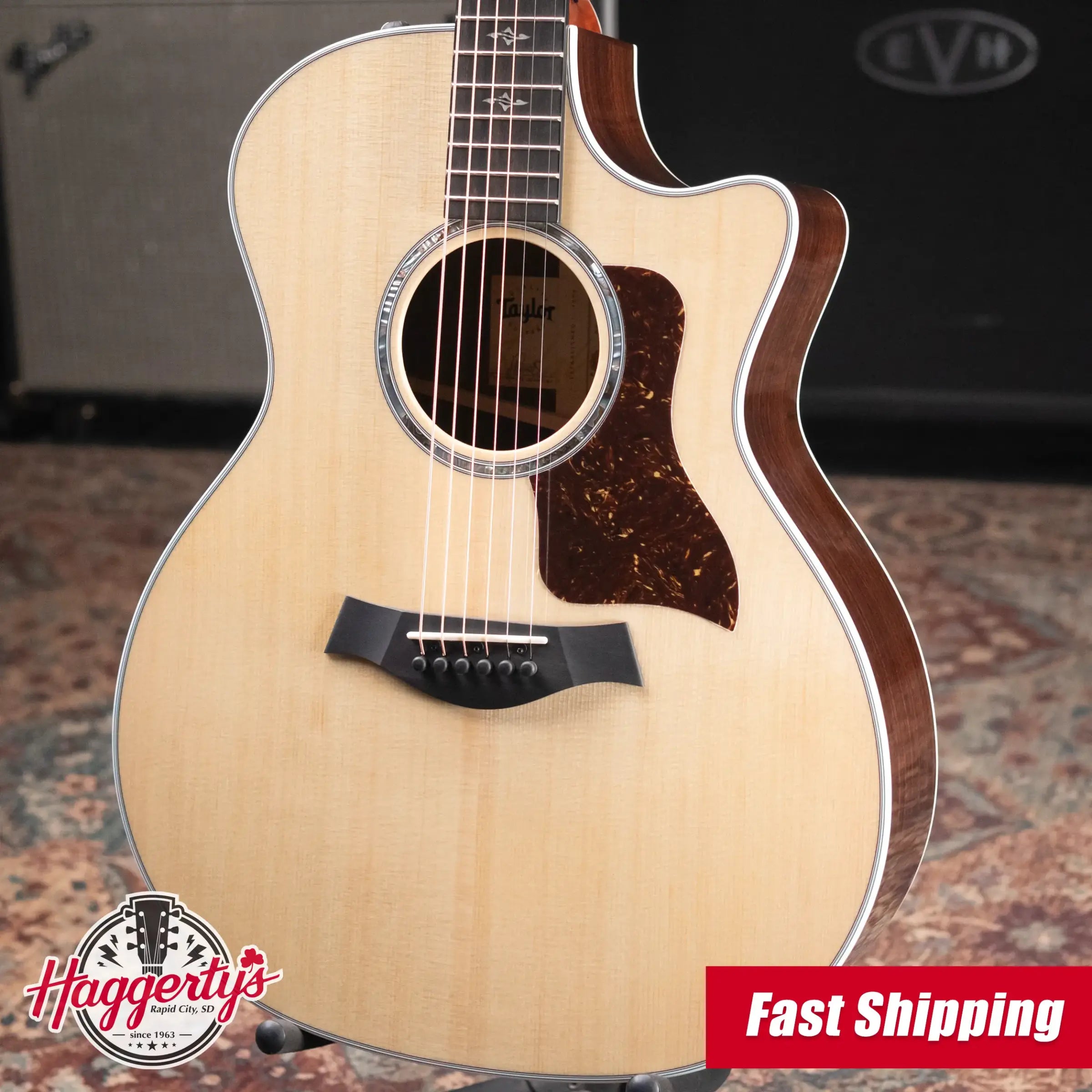 Taylor 414ce Grand Auditorium Acoustic/Electric Guitar - Natural with Hardshell Case