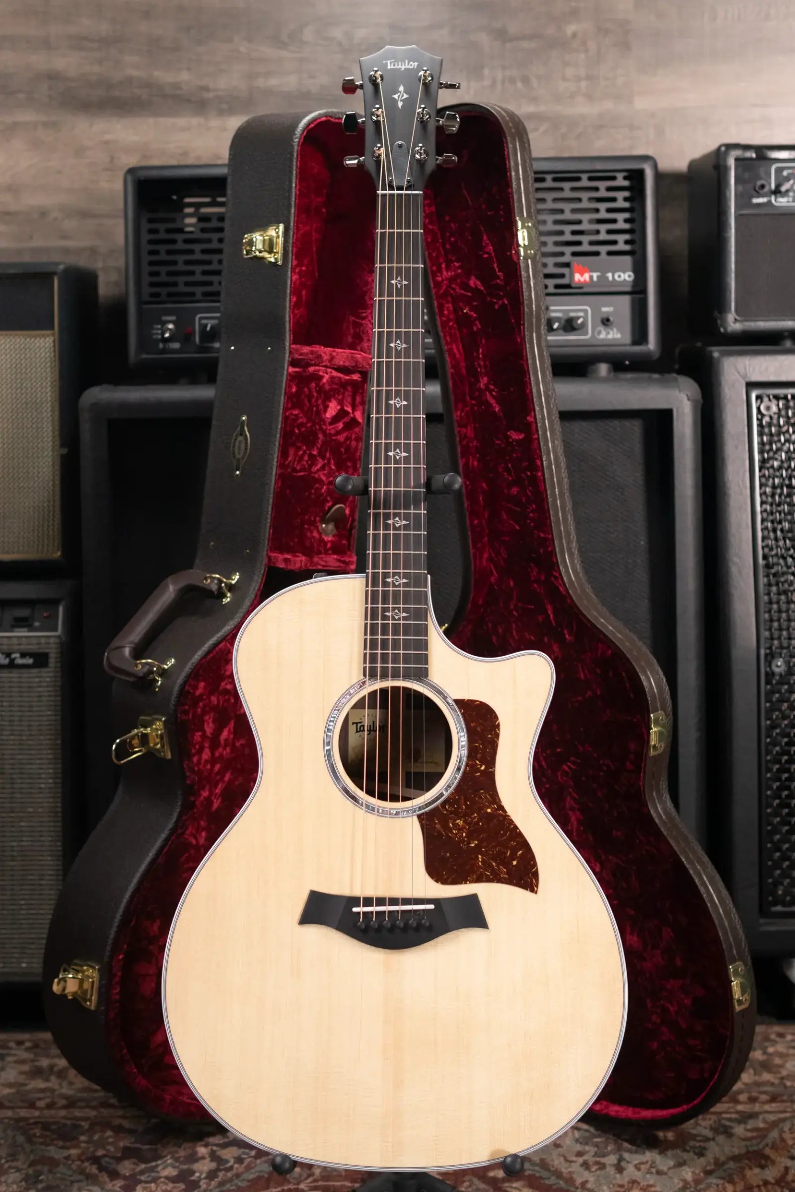 Taylor 414ce Grand Auditorium Acoustic/Electric Guitar - Natural with Hardshell Case
