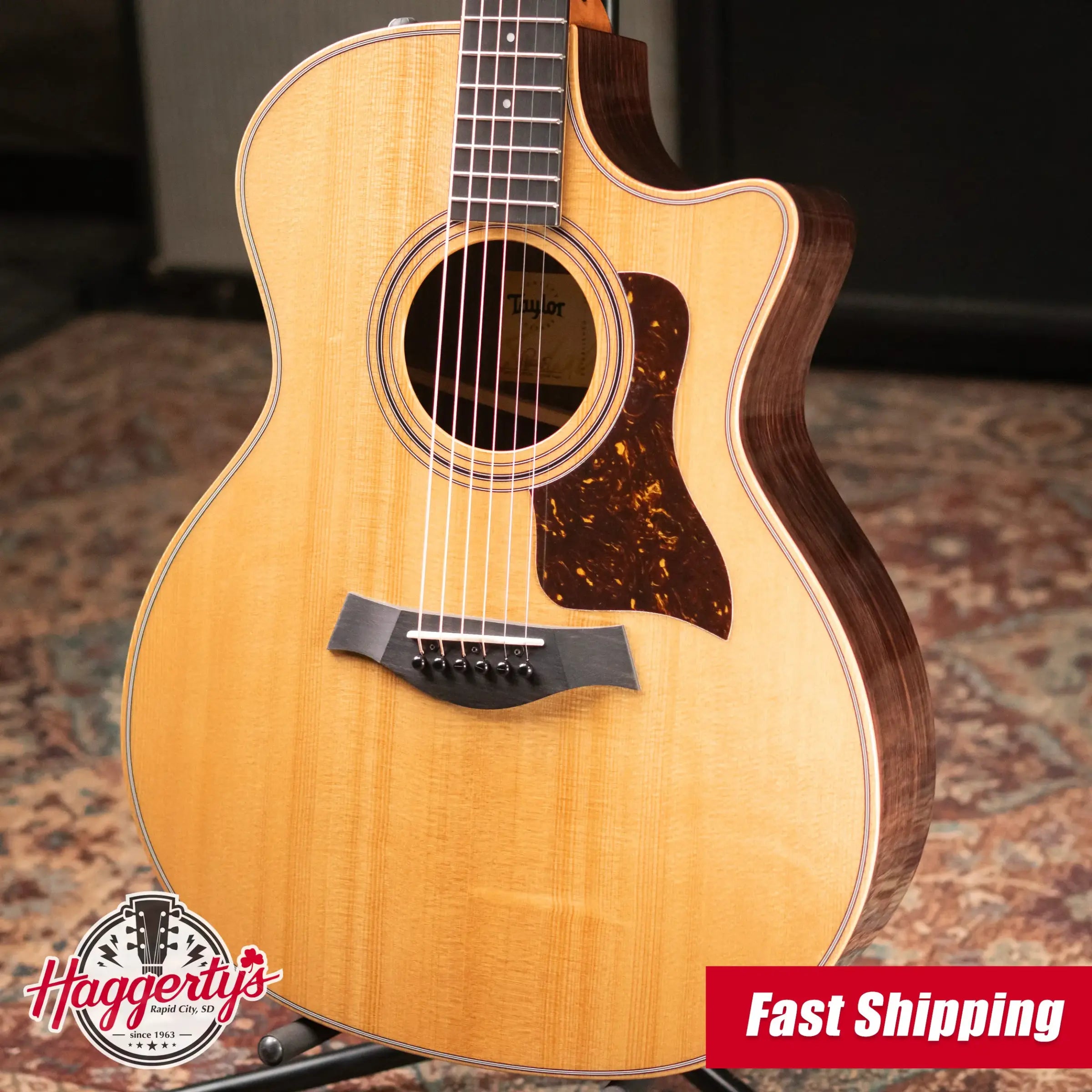 Taylor 414ce Studio Grand Auditorium Acoustic/Electric Guitar - Natural with Gig Bag - Factory Demo