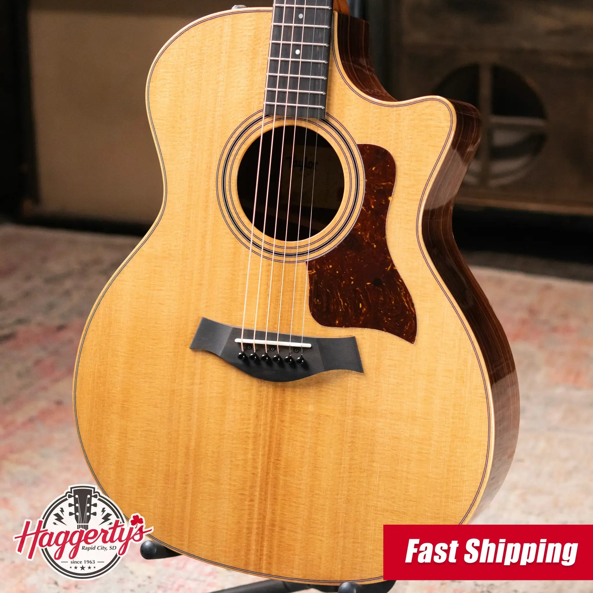Taylor 414ce Studio Grand Auditorium Acoustic/Electric Guitar - Natural with Gig Bag - Factory Demo