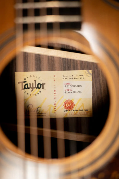 Taylor 414ce Studio Grand Auditorium Acoustic/Electric Guitar - Natural with Gig Bag