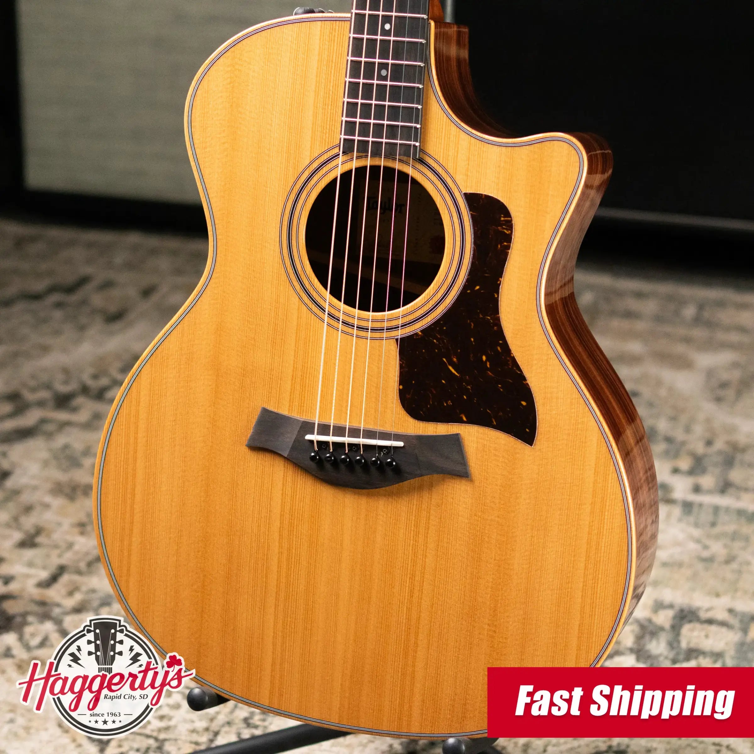 Taylor 414ce Studio Grand Auditorium Acoustic/Electric Guitar - Natural with Gig Bag  - Factory Demo