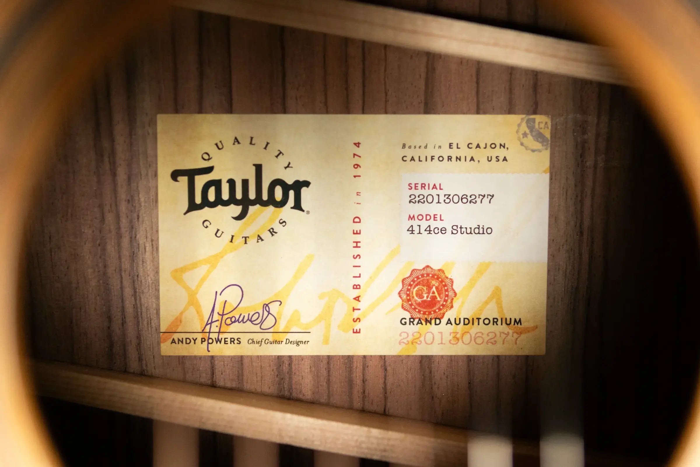 Taylor 414ce Studio Grand Auditorium Acoustic/Electric Guitar - Natural with Gig Bag