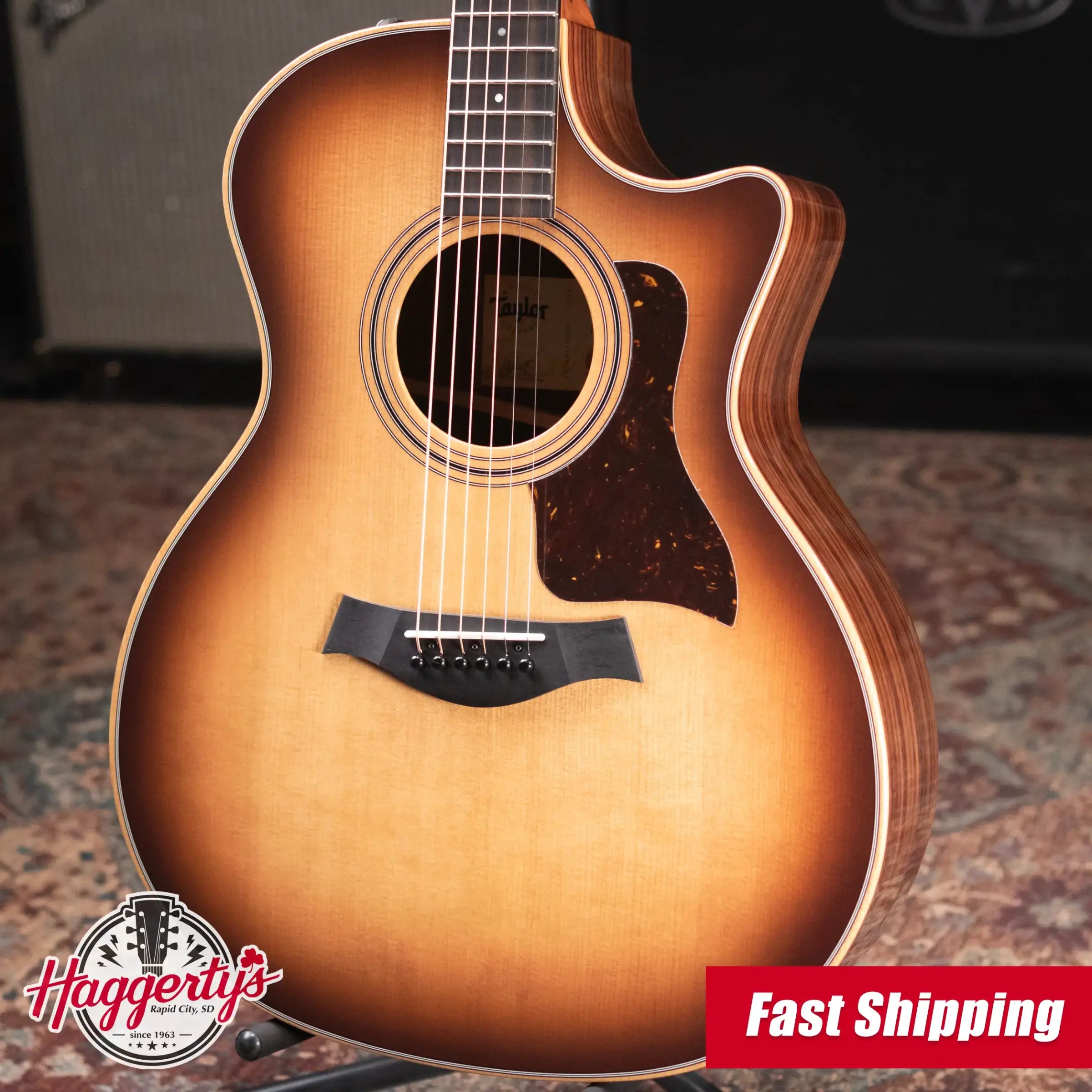 Taylor 414ce Studio Grand Auditorium Acoustic/Electric Guitar - Shaded Edge Burst with Gig Bag