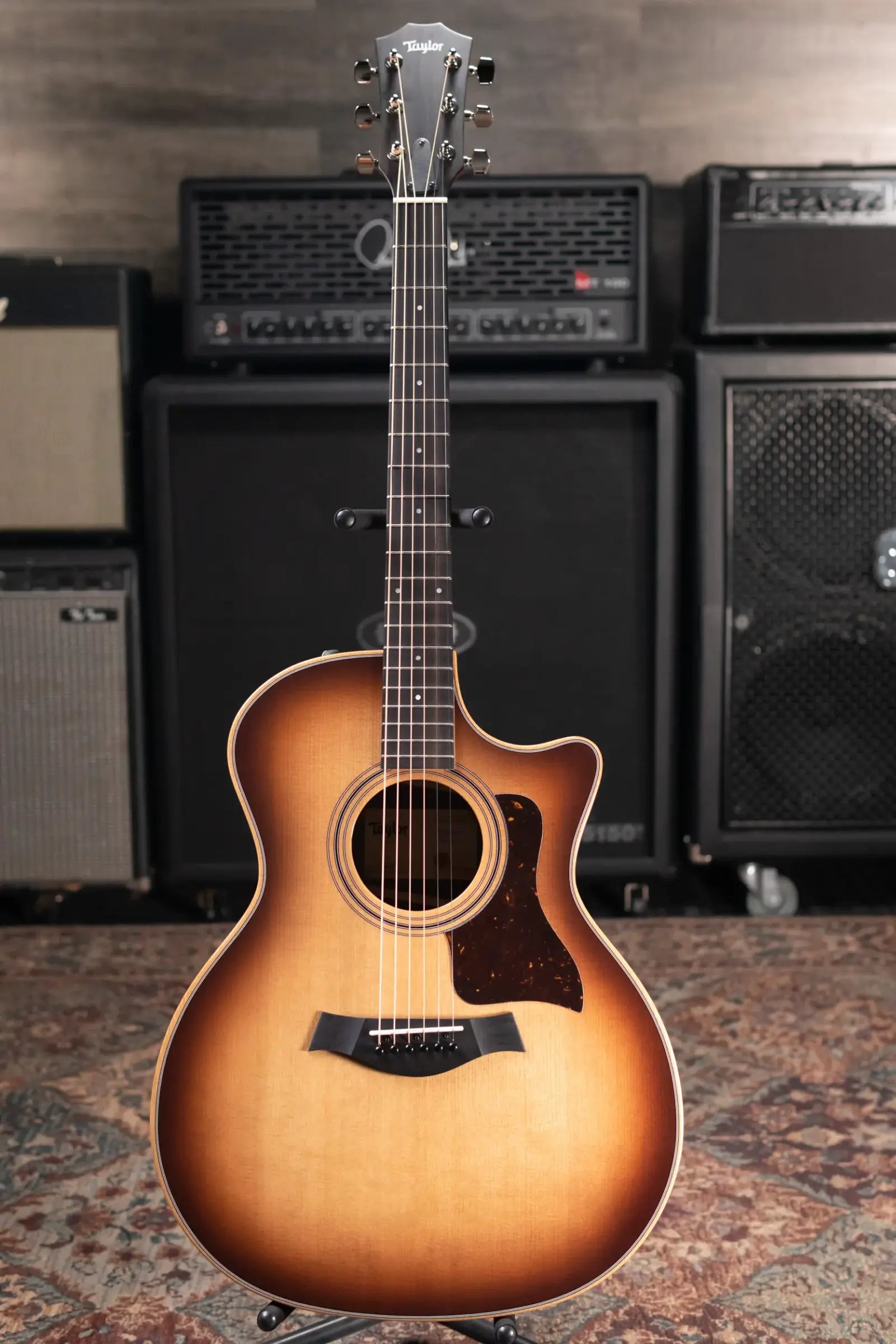 Taylor 414ce Studio Grand Auditorium Acoustic/Electric Guitar - Shaded Edge Burst with Gig Bag