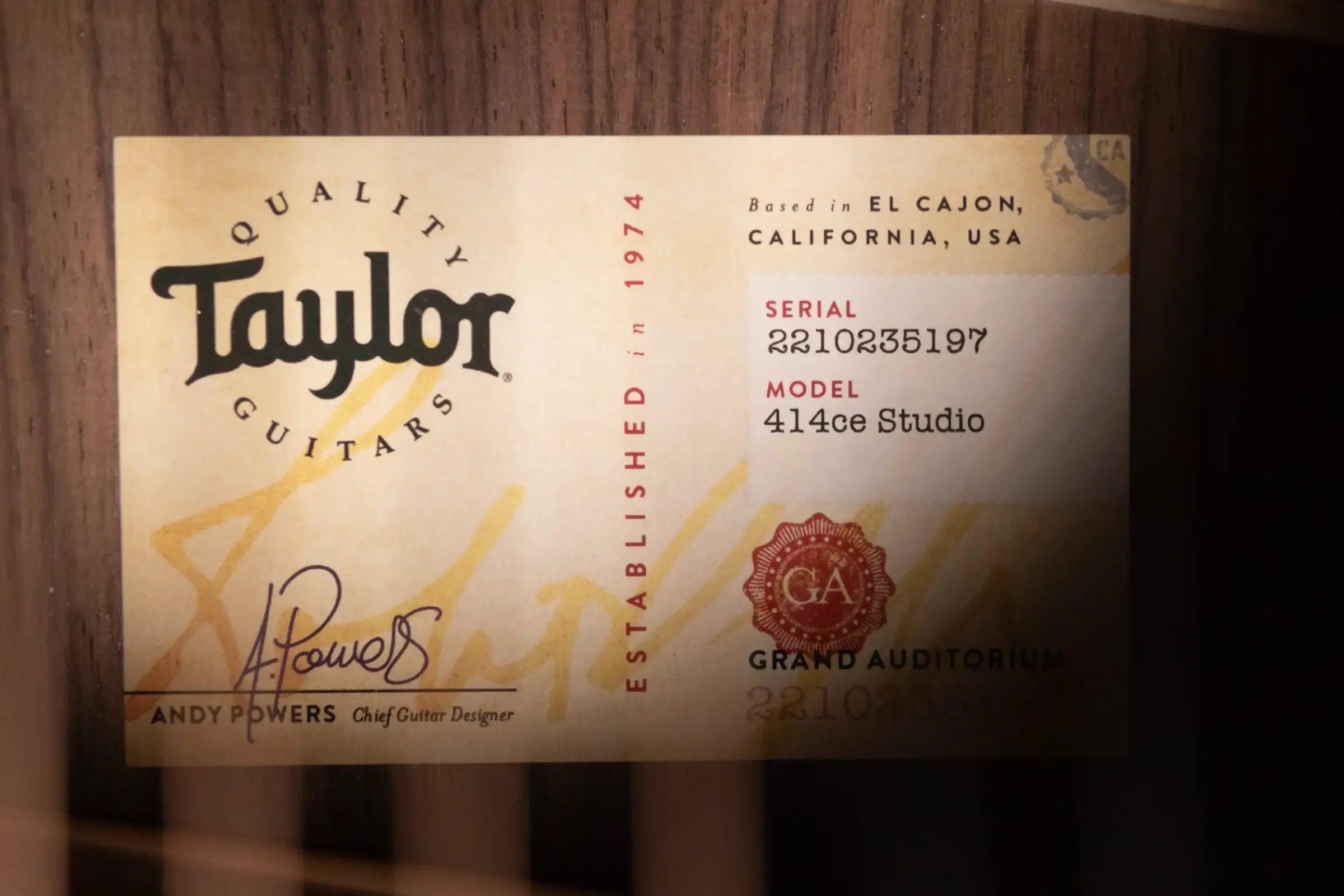 Taylor 414ce Studio Grand Auditorium Acoustic/Electric Guitar - Shaded Edge Burst with Gig Bag