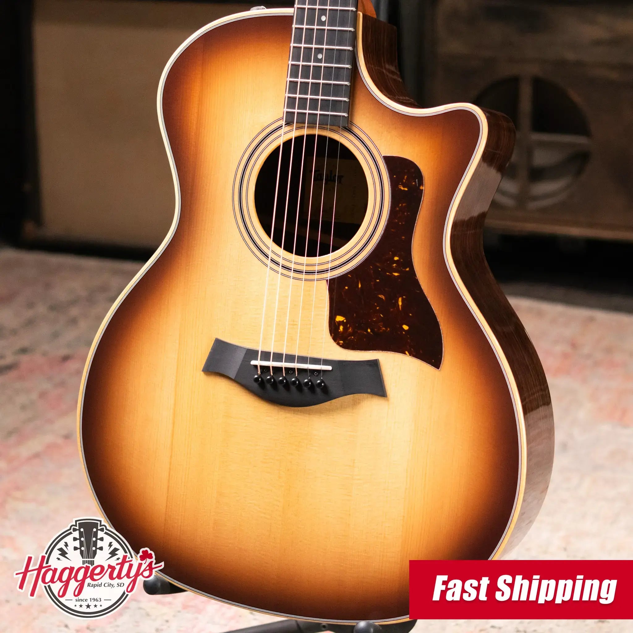 Taylor 414ce Studio Grand Auditorium Acoustic/Electric Guitar - Shaded Edgeburst with Gig Bag