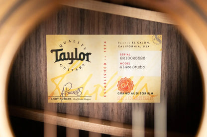 Taylor 414ce Studio Grand Auditorium Acoustic/Electric Guitar - Shaded Edgeburst with Gig Bag