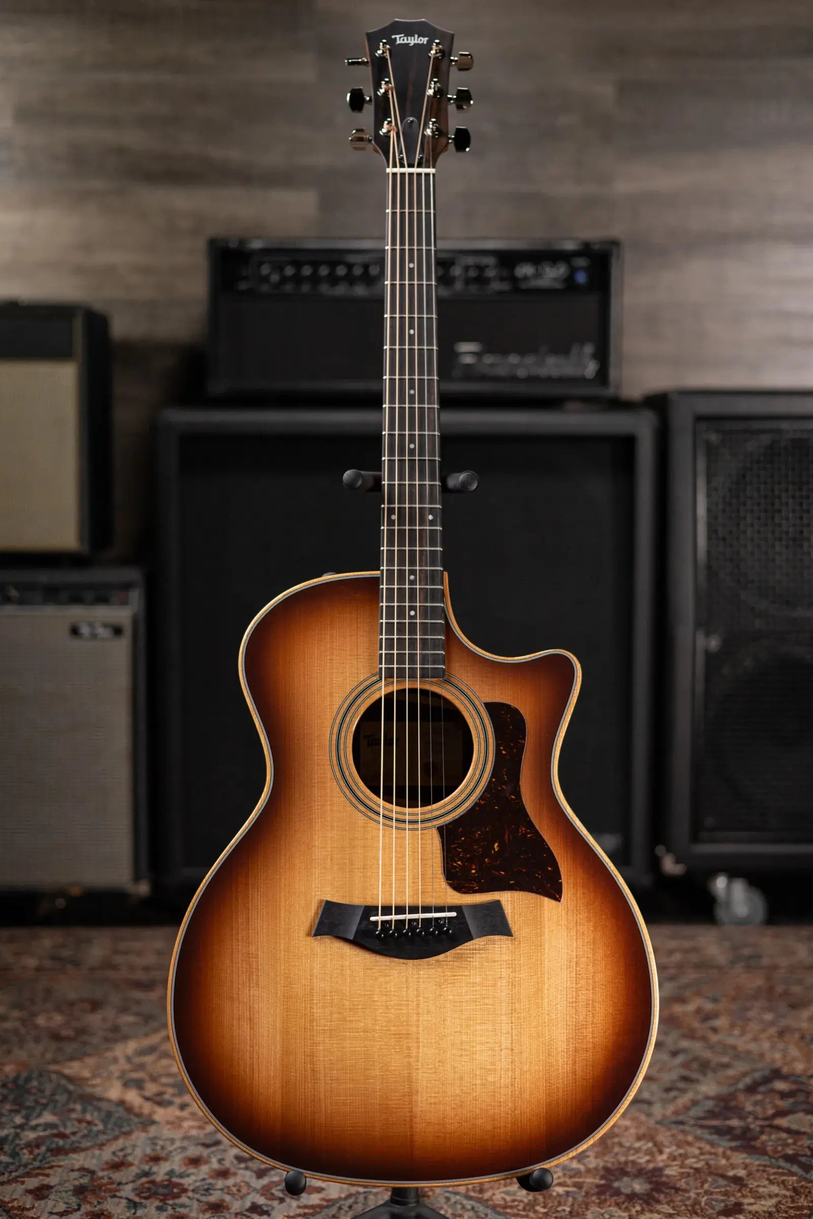 Taylor 414ce Studio Grand Auditorium Acoustic/Electric Guitar - Shaded Edge Burst with Gig Bag