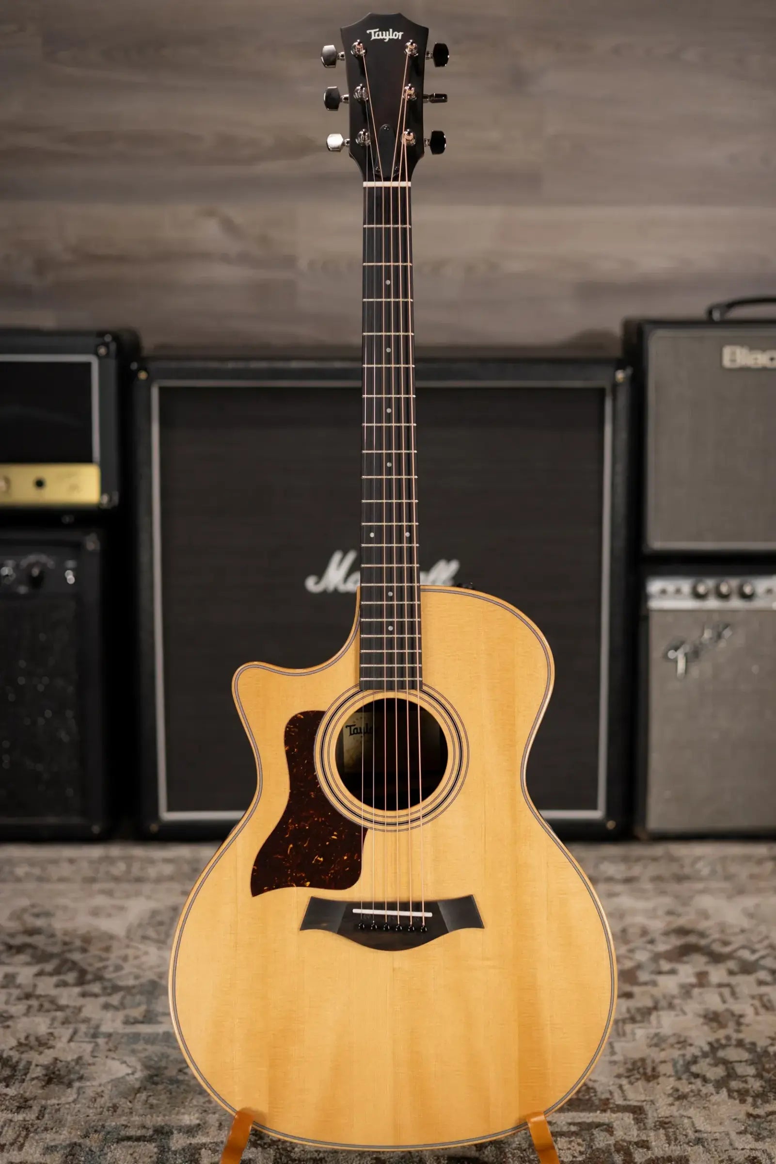 Taylor 414ce Studio Left-Handed Grand Auditorium Acoustic/Electric Guitar - Natural with Gig Bag
