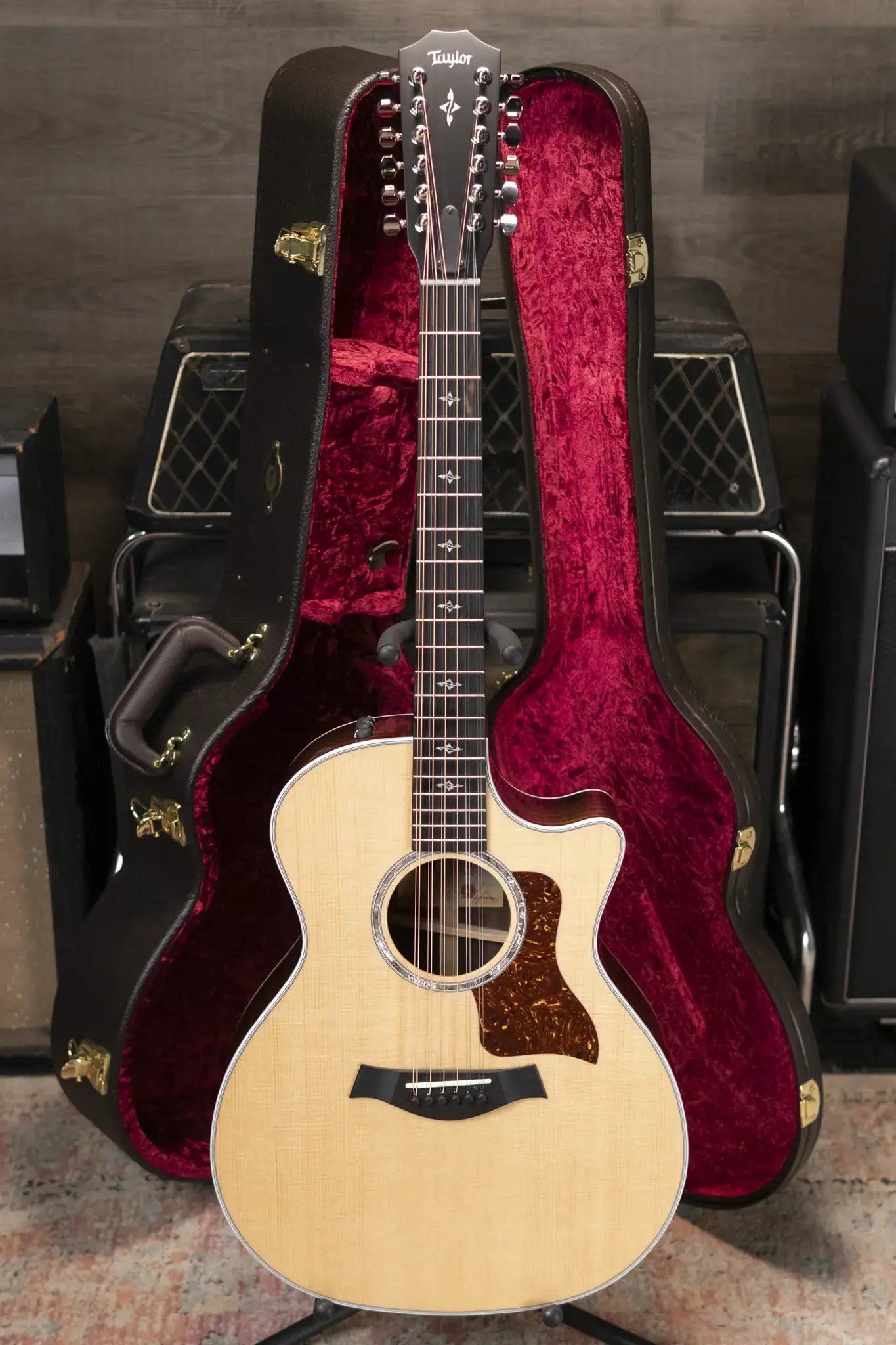 Taylor 454ce 12-String Grand Auditorium Acoustic/Electric Guitar with Hardshell Case