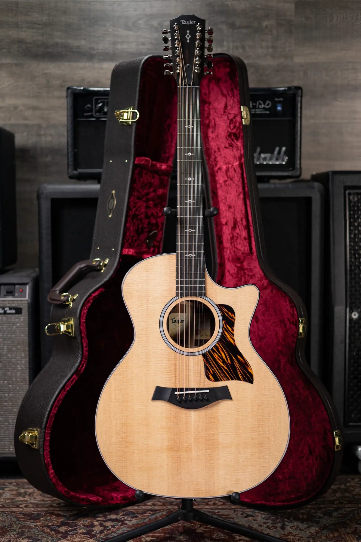 Taylor 454ce 12-String Grand Auditorium Acoustic/Electric Guitar Natural with Hardshell Case