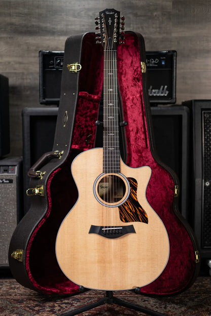 Taylor 454ce 12-String Grand Auditorium Acoustic/Electric Guitar Natural with Hardshell Case