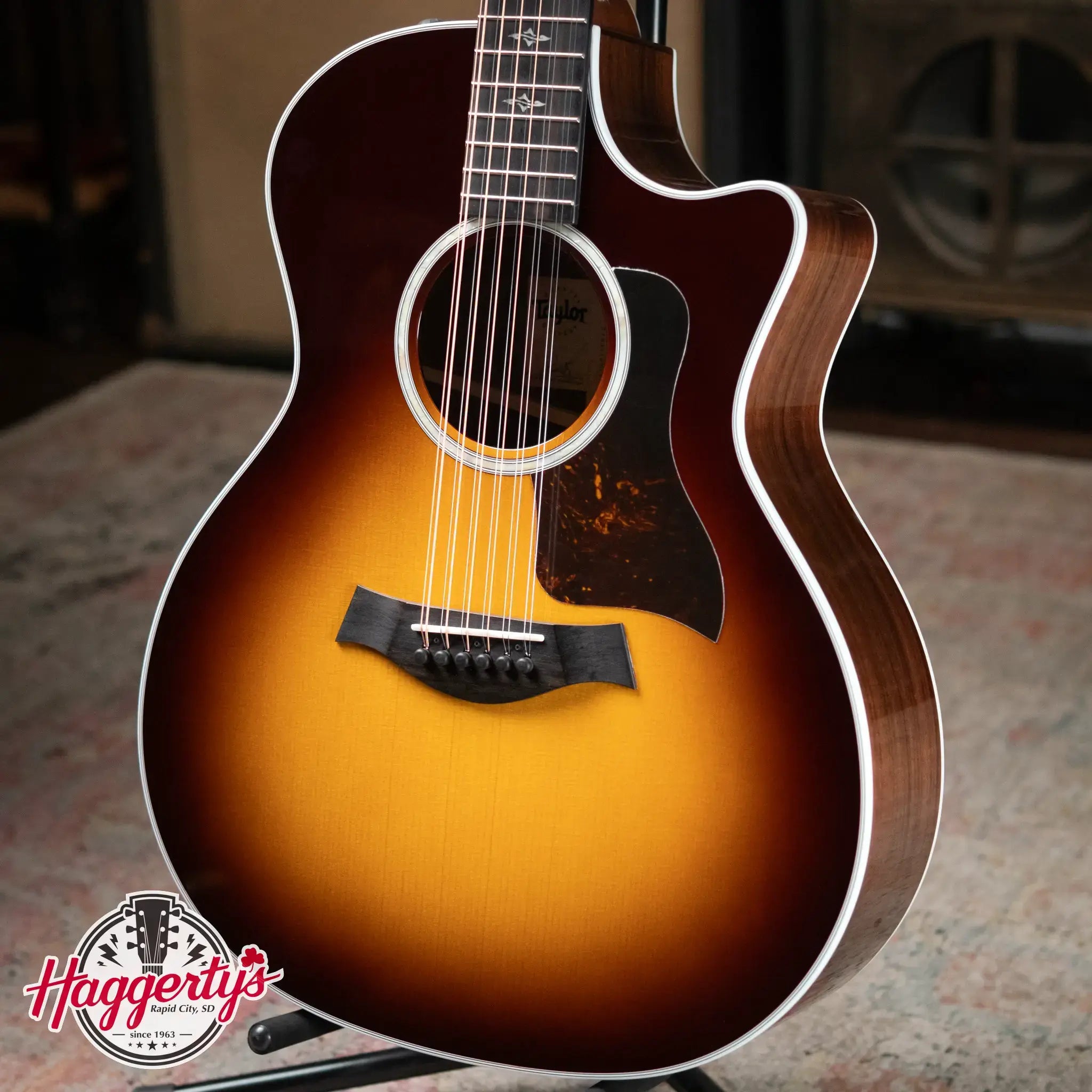 Taylor 454ce-R 12-String Acoustic/Electric - Tobacco Sunburst Top with Hardshell Case