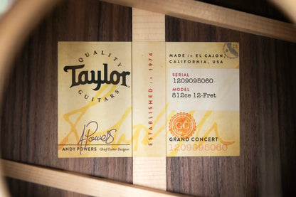 Taylor 812ce 12-Fret Grand Concert Acoustic/Electric Guitar with Hardshell Case