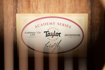 Taylor Academy 10e LTD Dreadnought Acoustic/Electric Guitar - Spruce/Figured Koa with Gig Bag