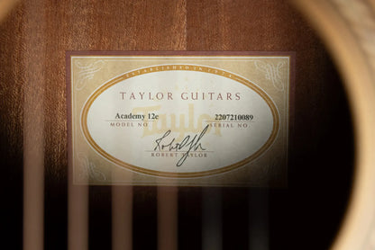 Taylor Academy 12e Grand Concert Acoustic/Electric Guitar with Gig Bag - Floor Model