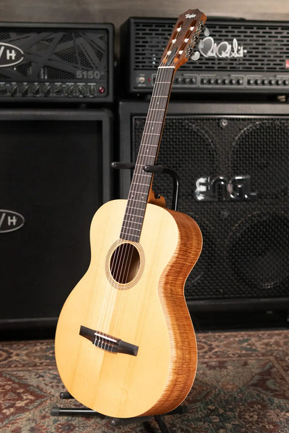 Taylor Academy 12e-N LTD Nylon Grand Concert Acoustic/Electric Guitar - Spruce/Figured Koa with Gig Bag
