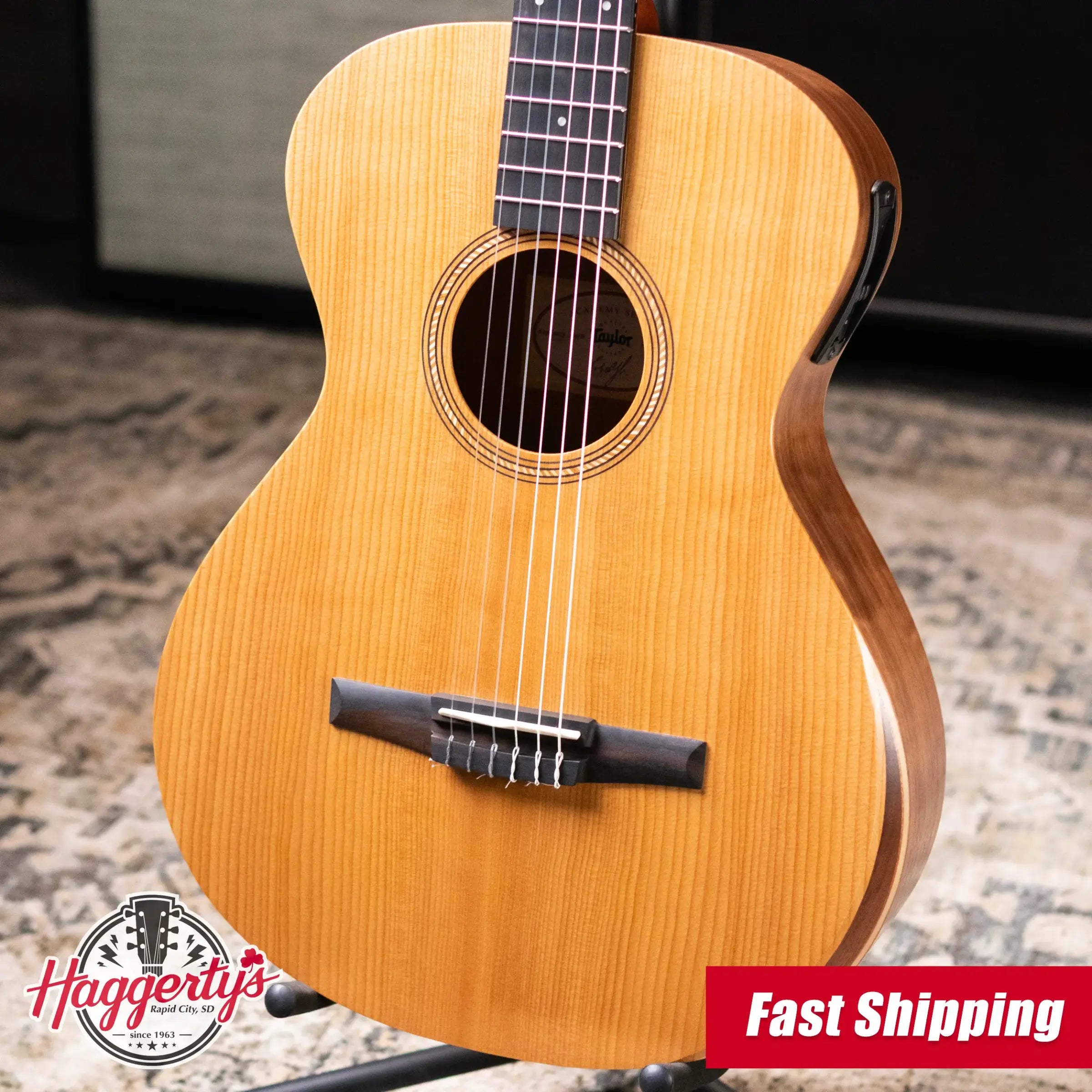 Taylor Academy 12e-N Left-Handed Nylon Grand Concert Acoustic/Electric Guitar with Gig Bag