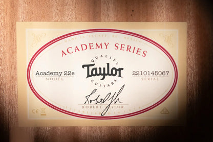 Taylor Academy 22e Grand Concert Acoustic/Electric Guitar with Gig Bag