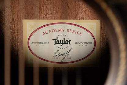 Taylor Academy 22e Grand Concert Acoustic/Electric Guitar with Gig Bag