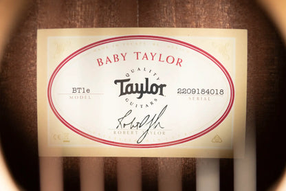 Taylor BT1e Baby Taylor Acoustic-Electric Guitar with Structured Gig Bag