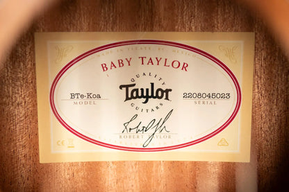 Taylor BTe-Koa Baby Taylor Acoustic/Electric Guitar with Gig Bag