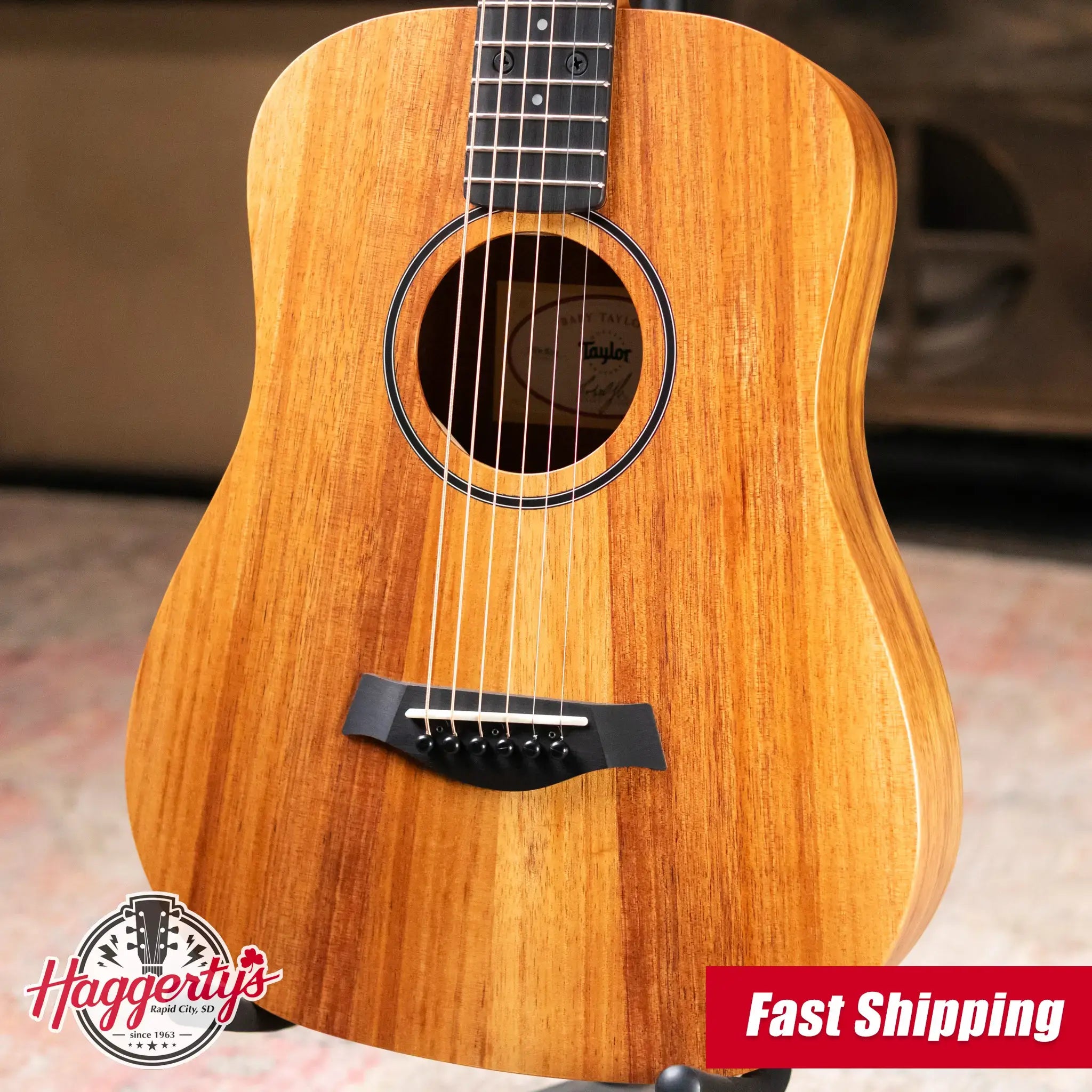 Taylor BTe-Koa Baby Taylor Acoustic/Electric Guitar with Gig Bag - Used