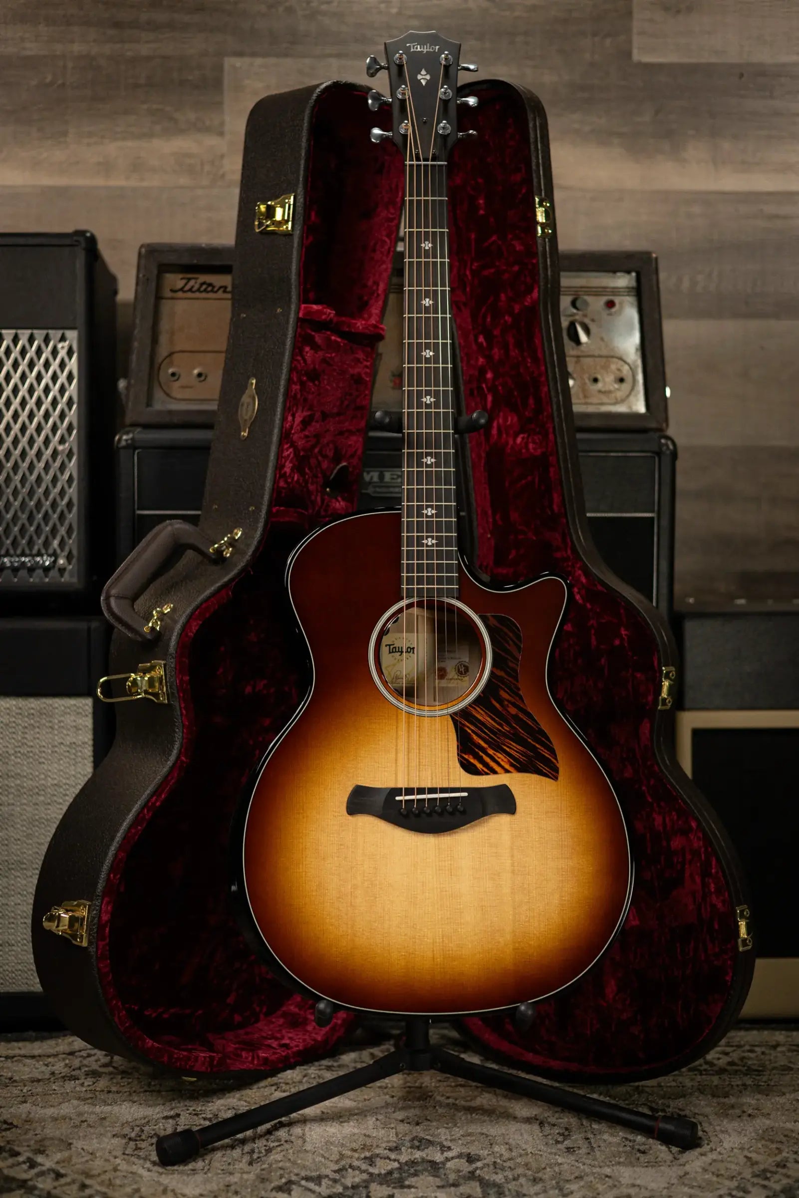 Taylor Builder's Edition 514ce Acoustic-Electric Guitar - Kona Burst with Hardshell Case