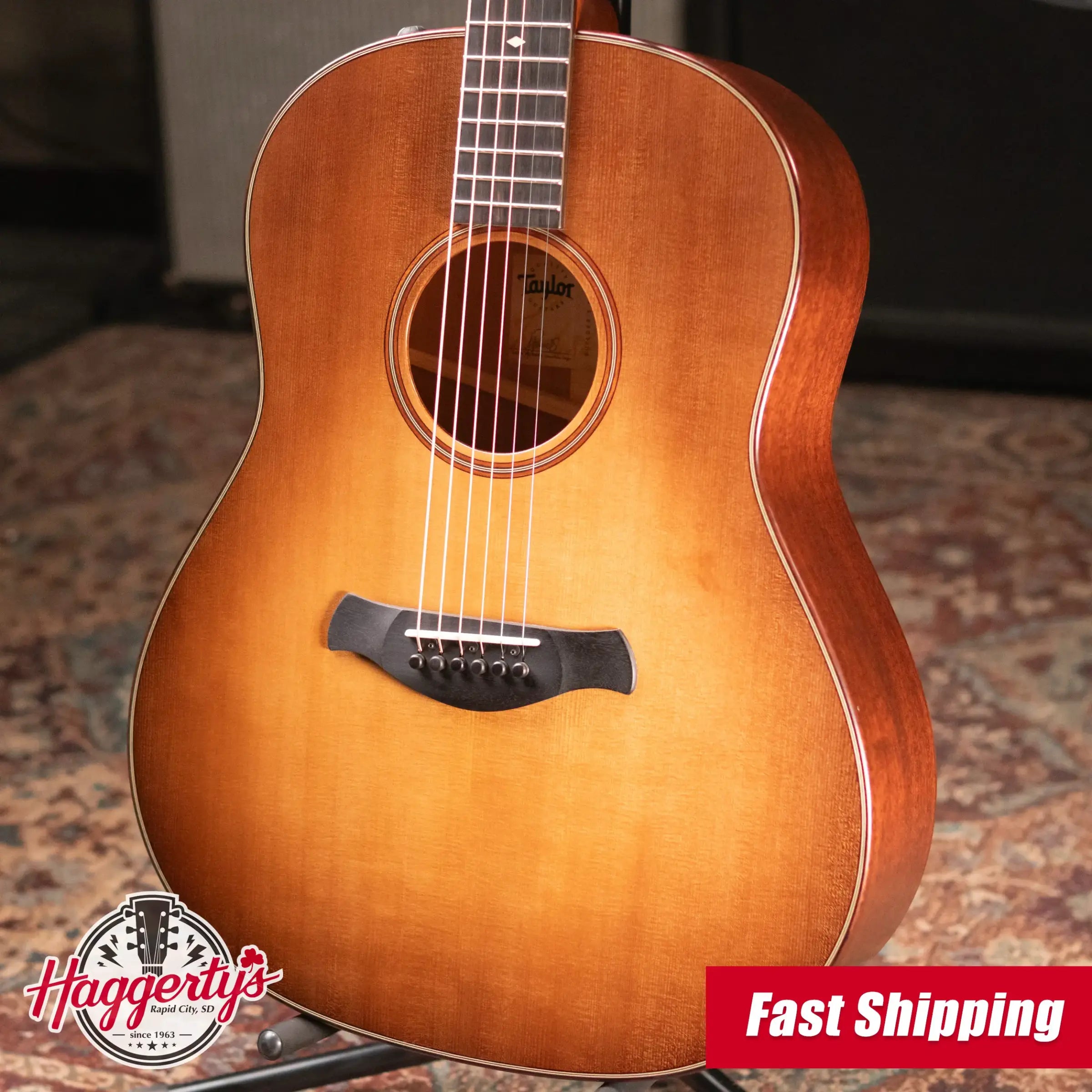 Taylor Builder's Edition 517e Grand Pacific Acoustic/Electric Guitar - Wild Honey Burst with Hardshell Case - Floor Model Demo