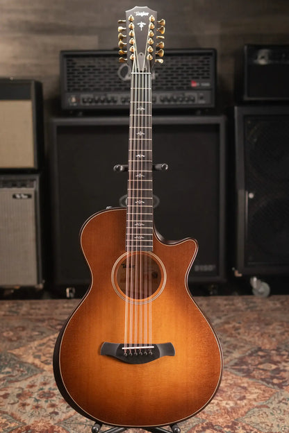 Taylor Builder's Edition 652ce 12-String Grand Concert Acoustic/Electric Guitar - Wild Honey Burst with Hardshell Case