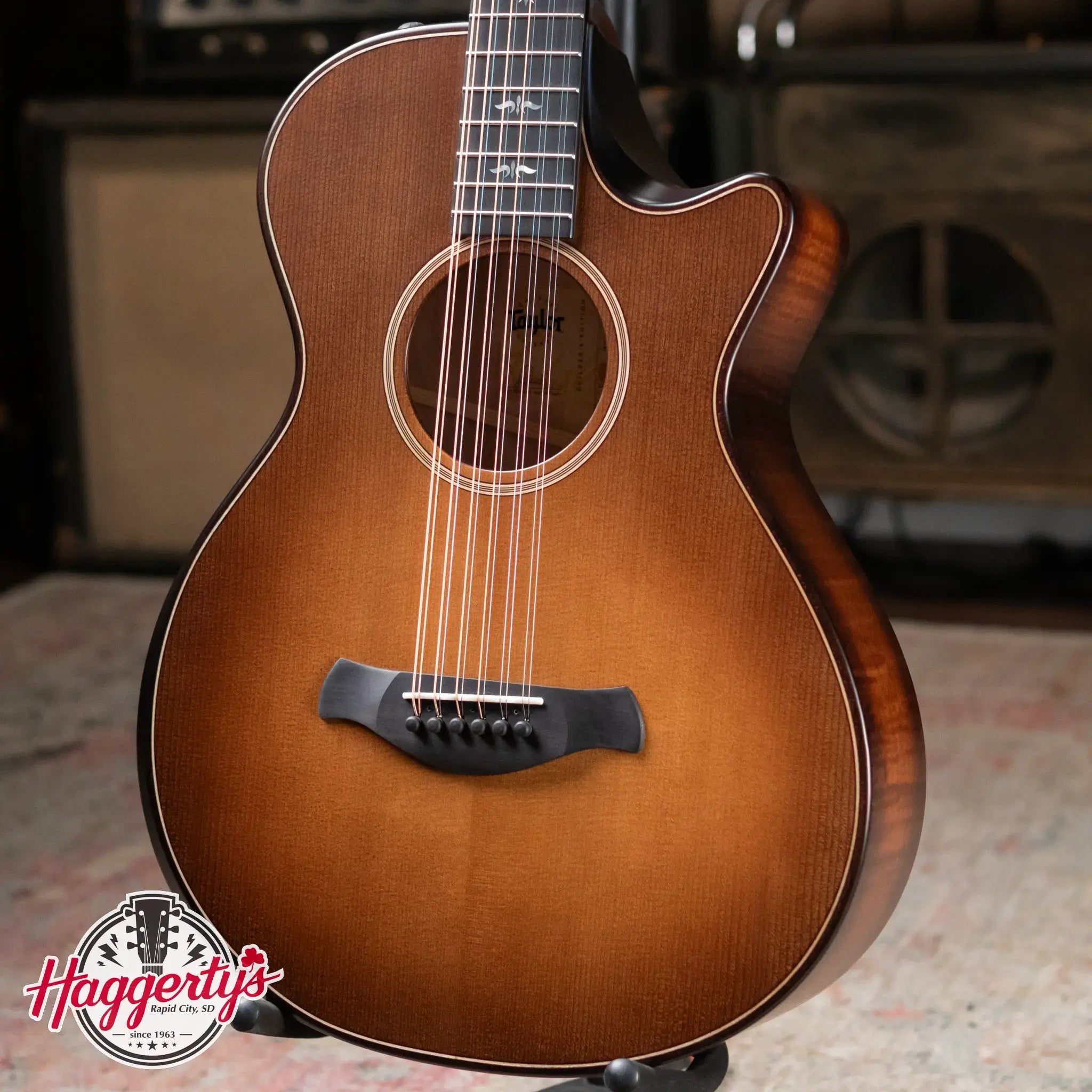 Taylor Builder's Edition 652ce 12-String Grand Concert Acoustic/Electric - Wild Honey Burst with Hardshell Case