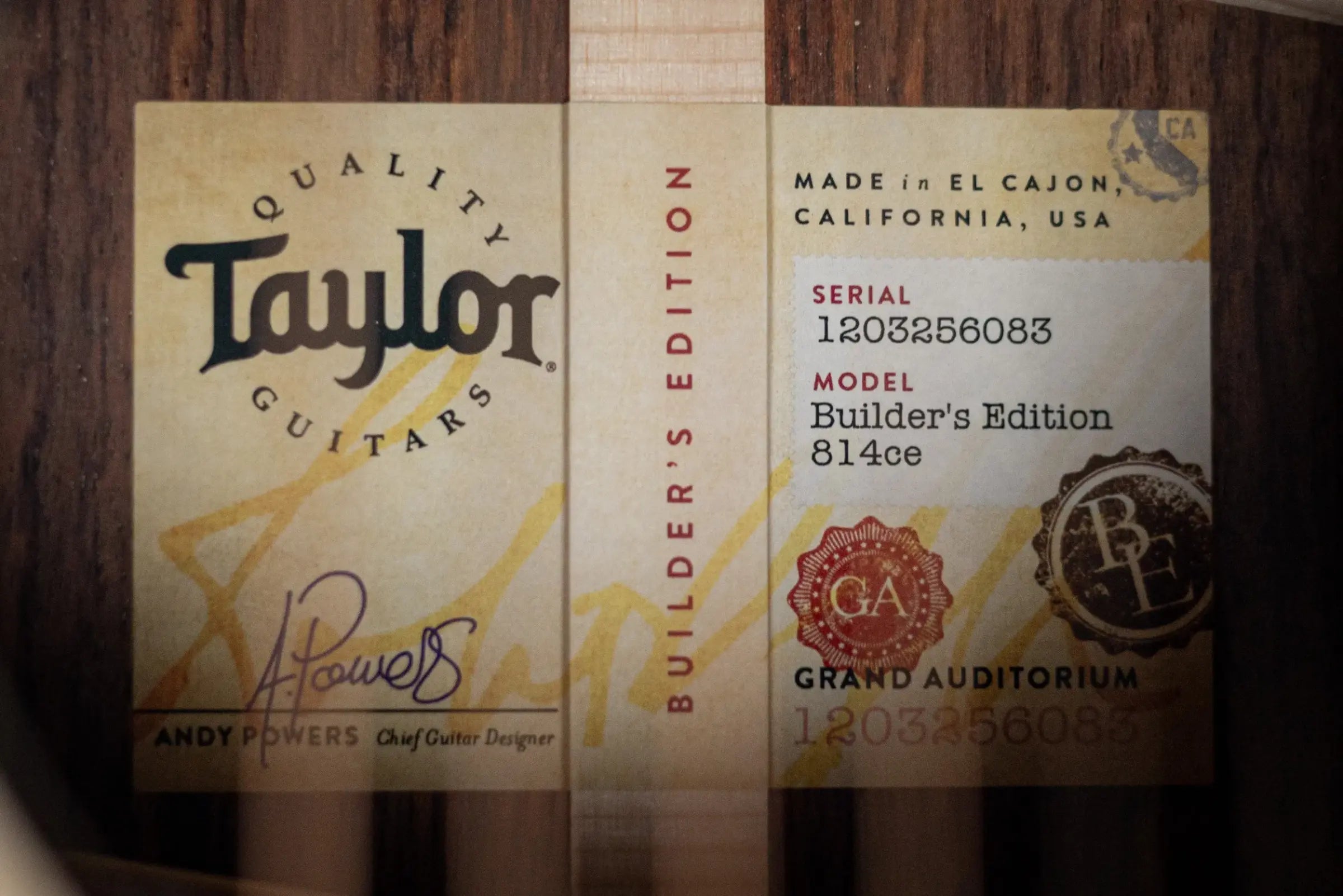 Taylor Builder's Edition 814ce Acoustic/Electric Guitar - Adirondack Spruce with Deluxe Hardshell Case