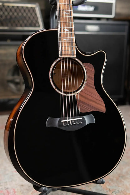 Taylor Builder's Edition 814ce Grand Auditorium Acoustic/Electric Guitar - Blacktop with Hardshell Case - Factory Demo
