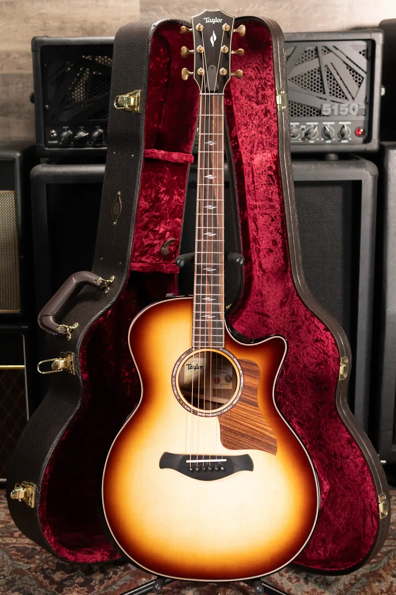 Taylor Builder's Edition 814ce Grand Auditorium Acoustic/Electric Guitar - Shaded Edge Burst with Hardshell Case